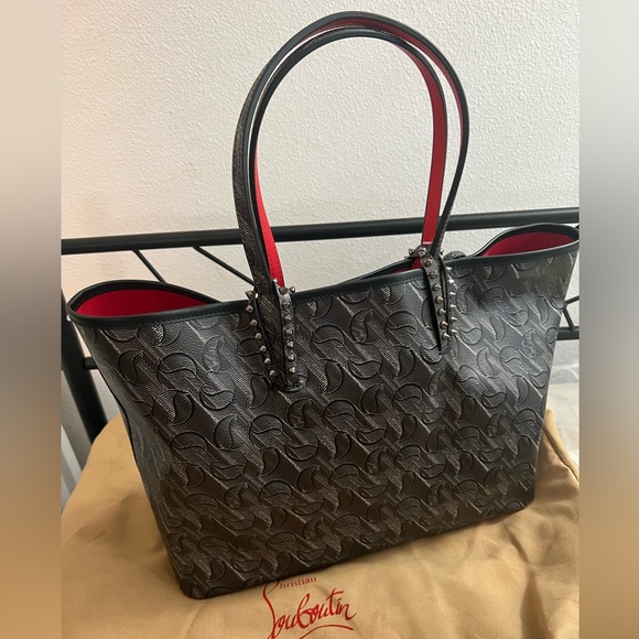 Brand NWT Christian Louboutin Cabata Monogram Toile Large Tote Bag and Pouch - Picture 14 of 15